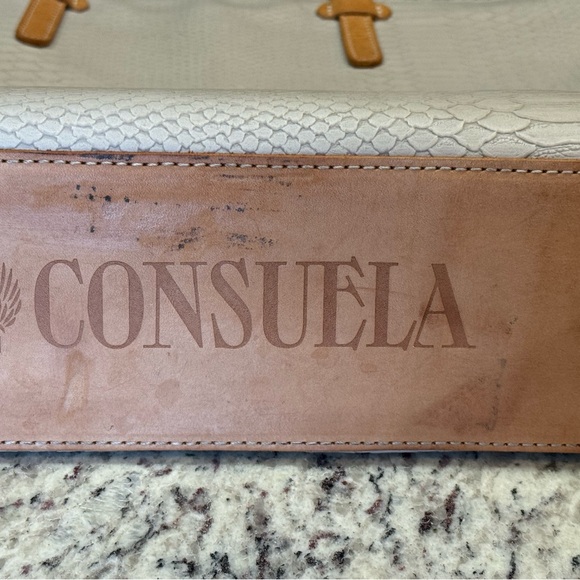 Consuela Cream Tote Bag with accessories.  Gently used. See pics for flaws. - Picture 14 of 16